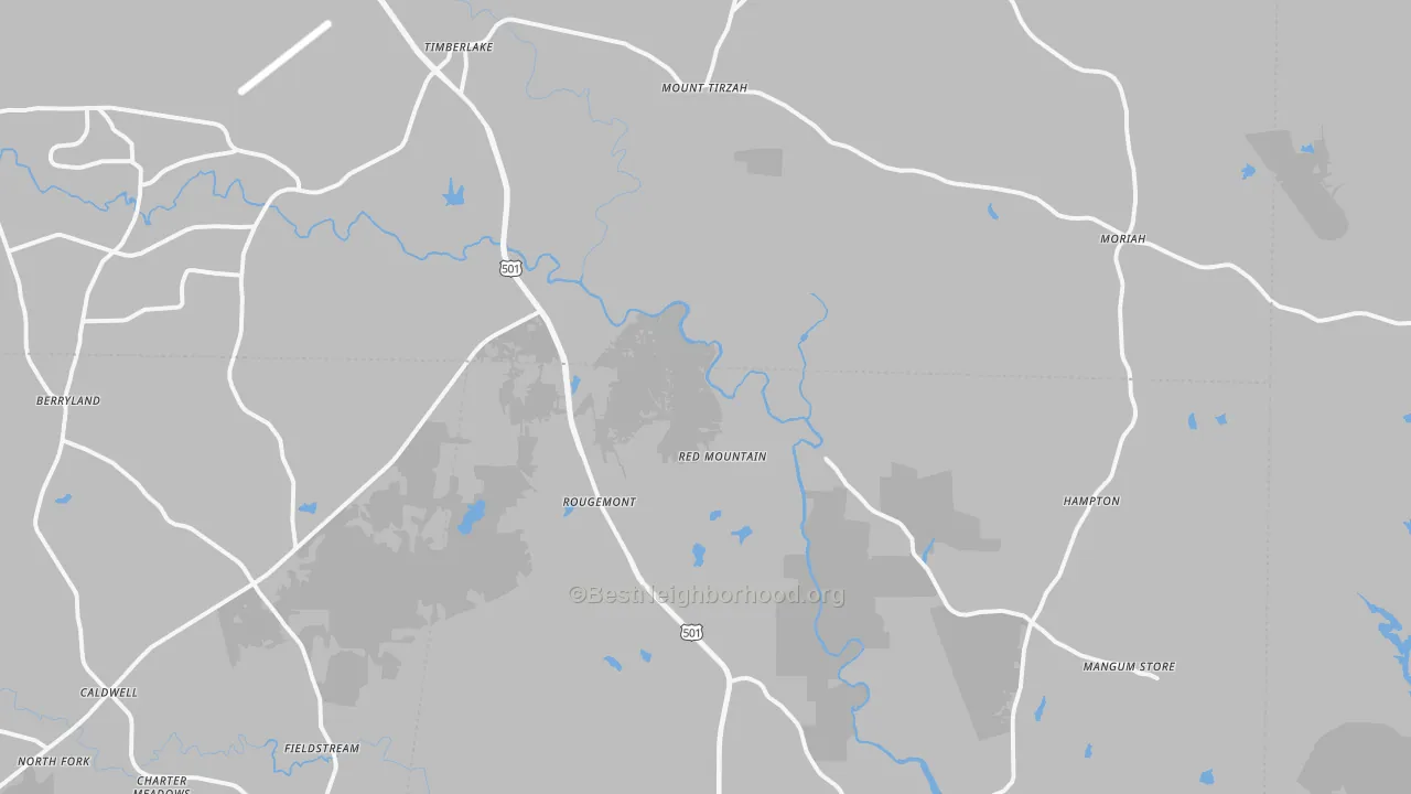 Transit Grade map of Rougemont, NC