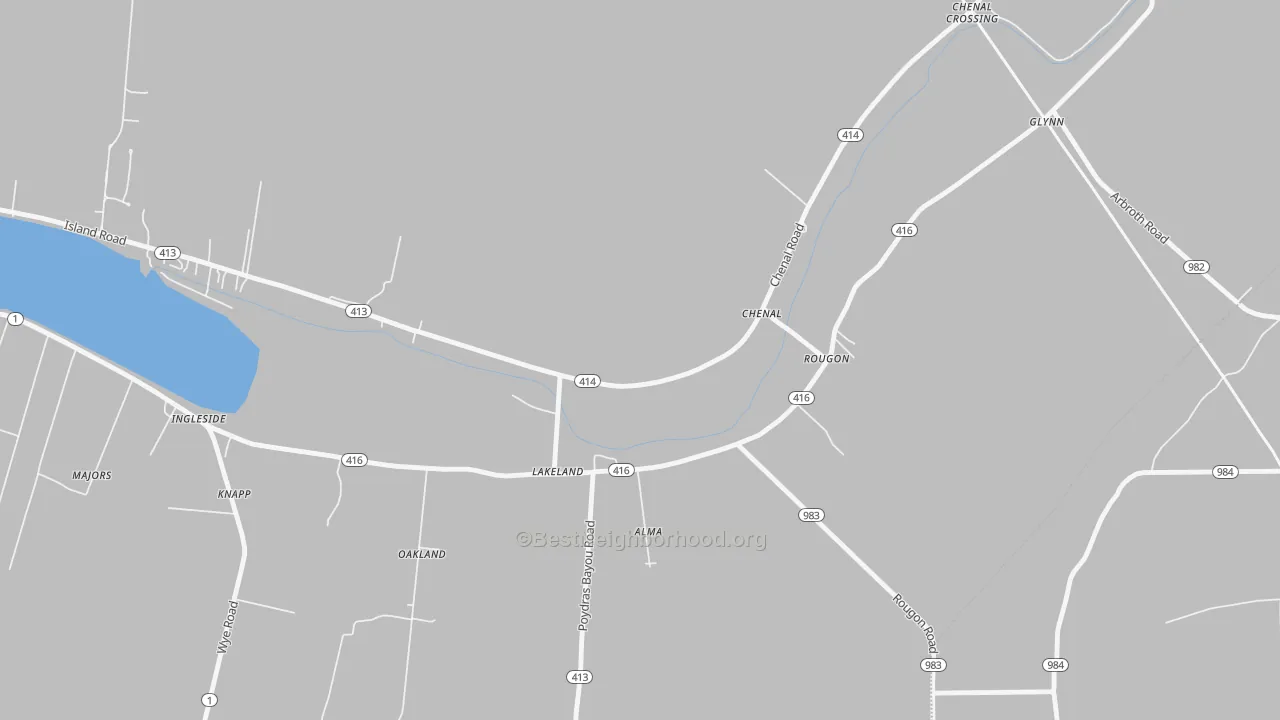 Transit Grade map of Rougon, LA