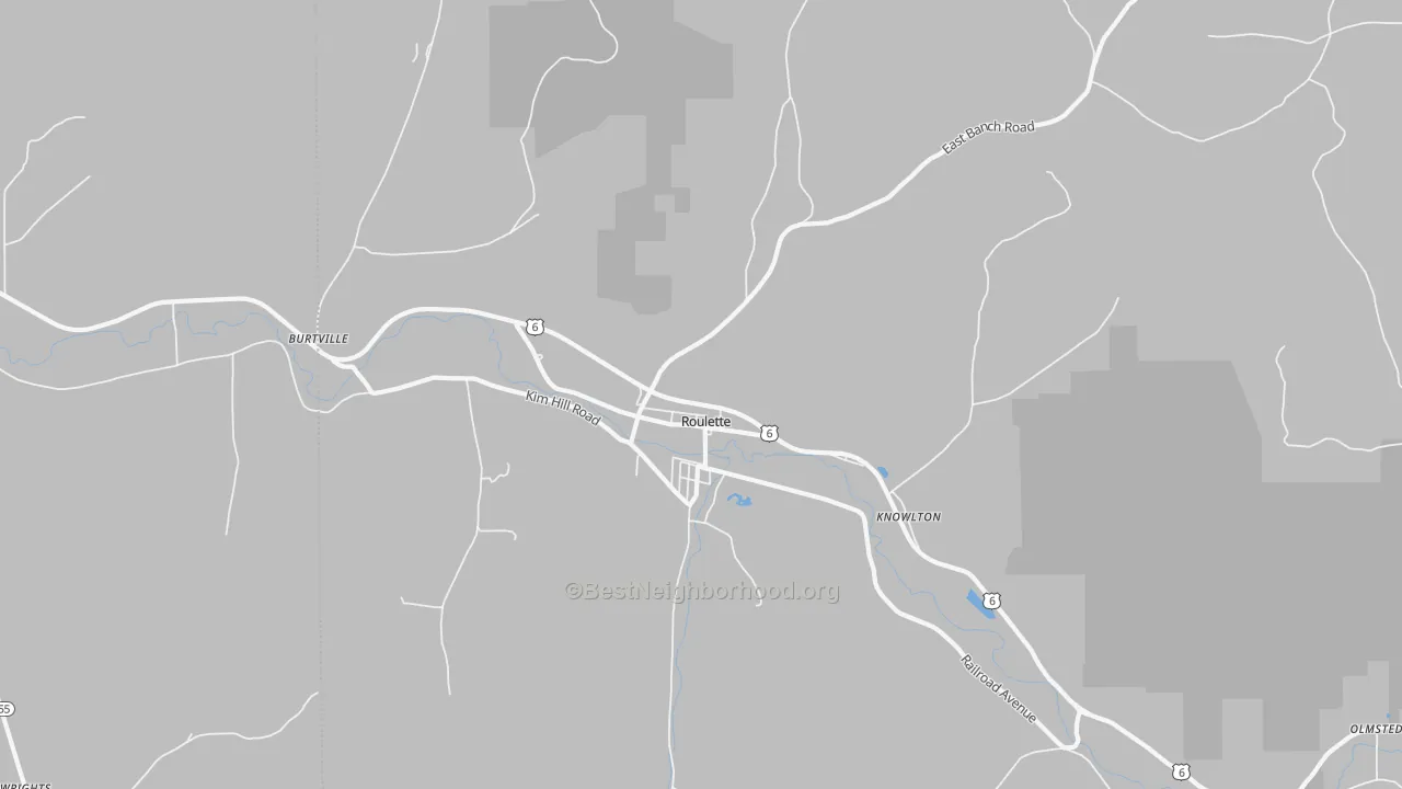 Transit Grade map of Roulette, PA