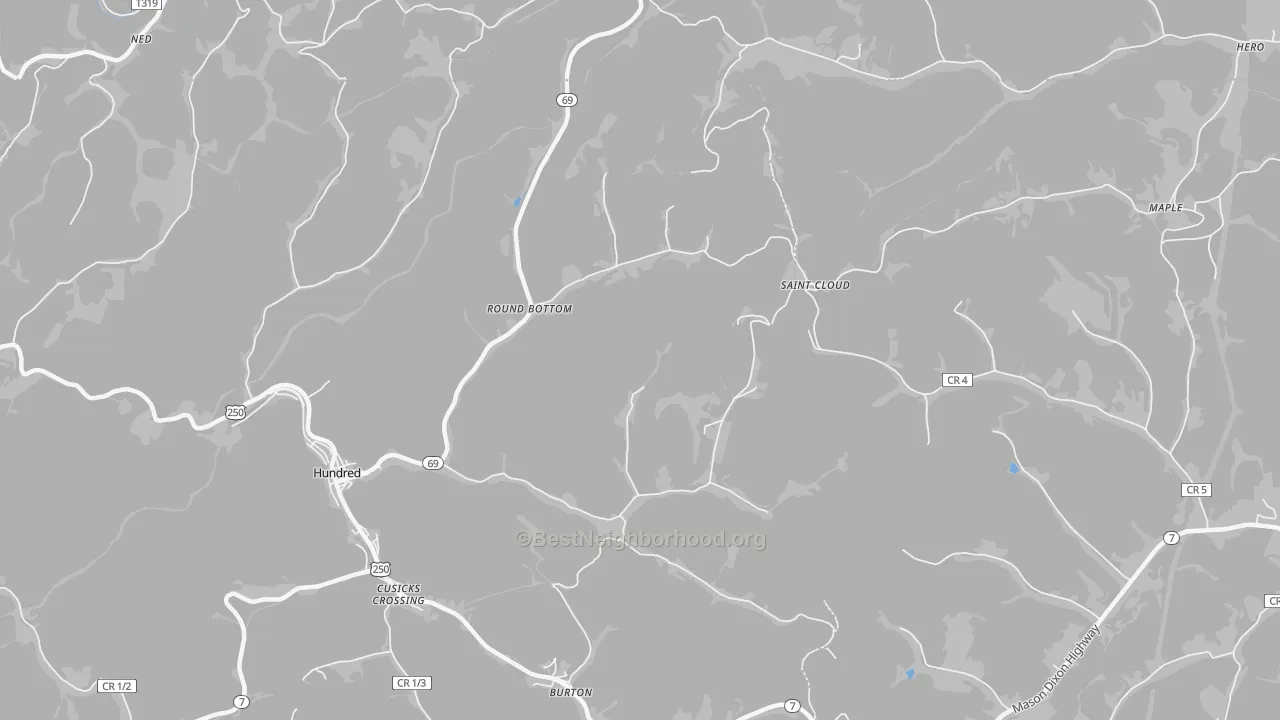 Transit Grade map of Round Bottom, WV