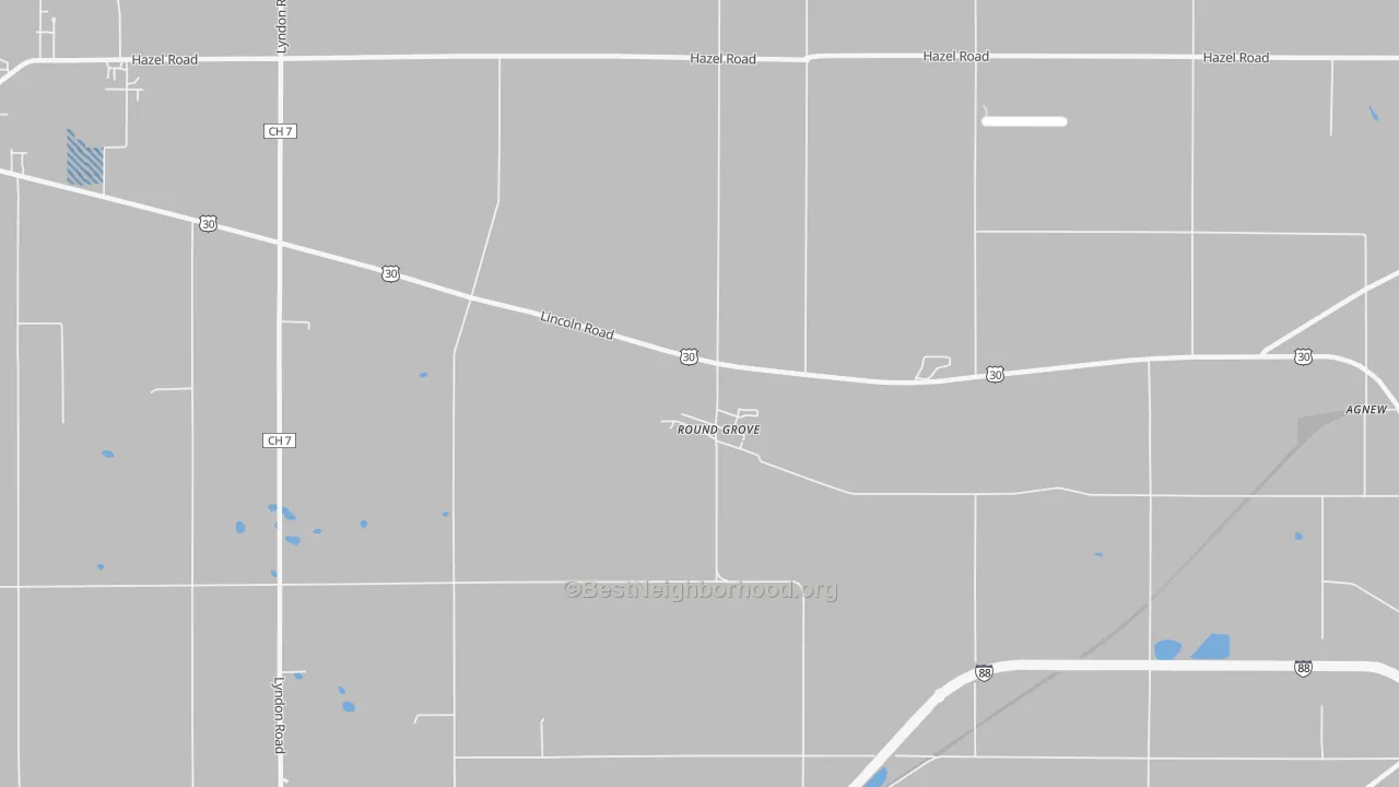 Transit Grade map of Round Grove, IL