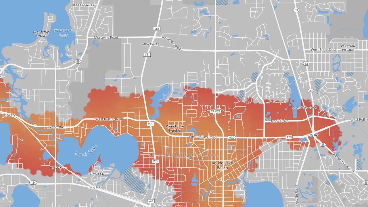 Transit Grade map of Round Lake Heights, IL