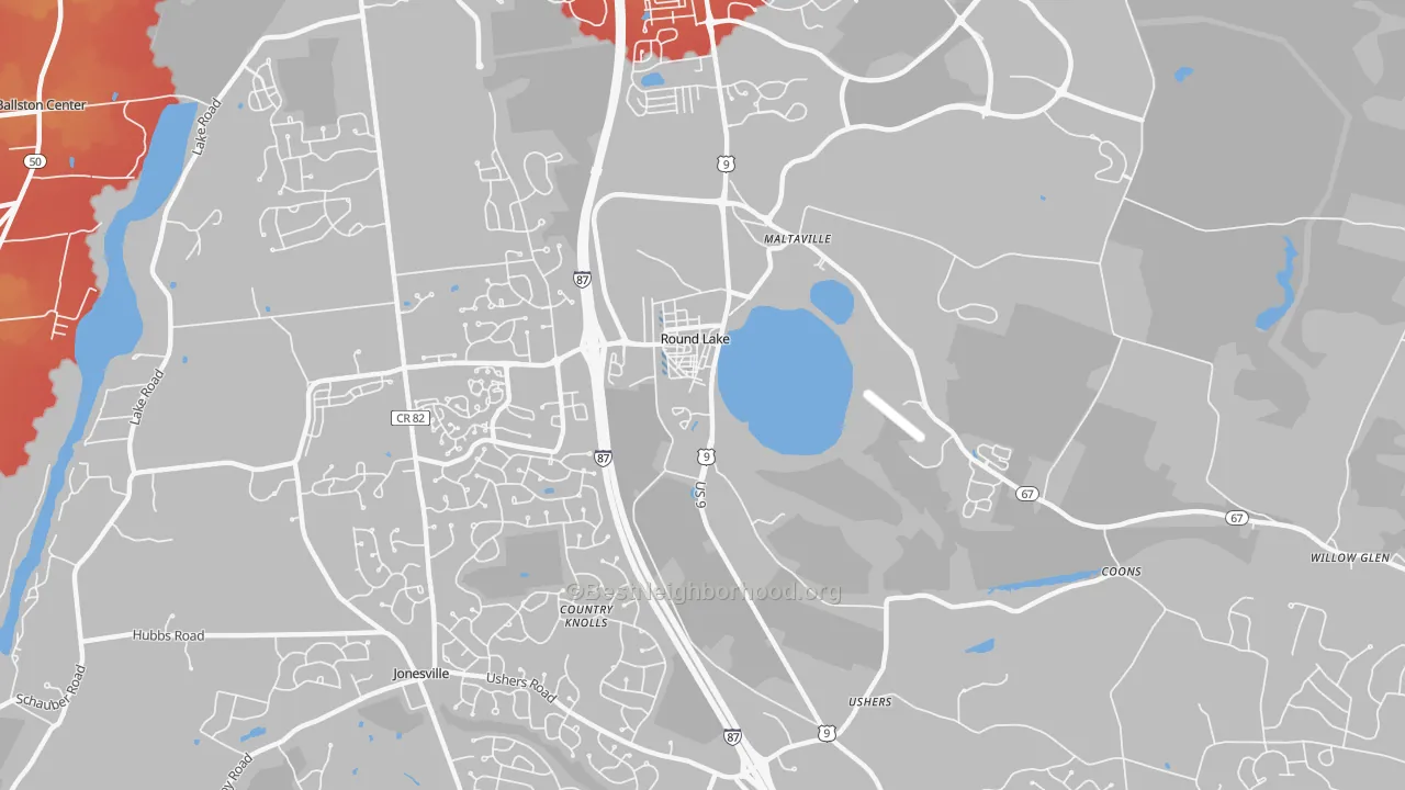 Transit Grade map of Round Lake, NY
