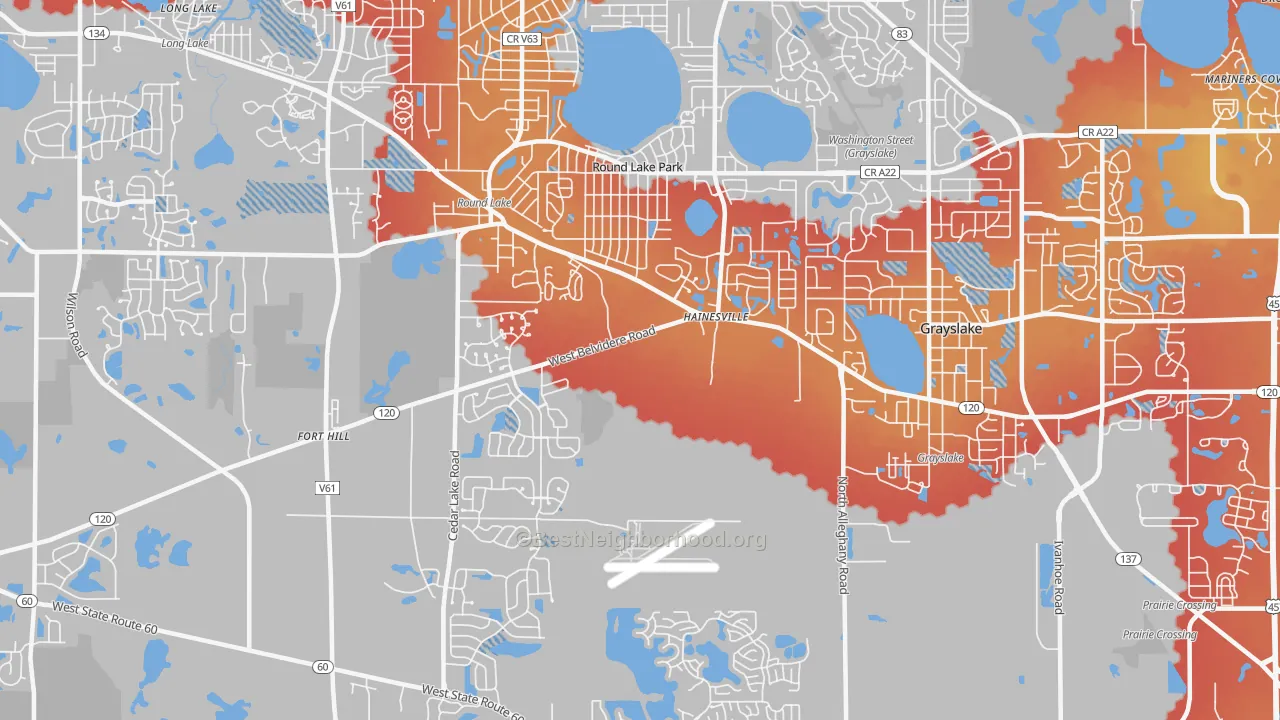 Transit Grade map of Round Lake Park, IL