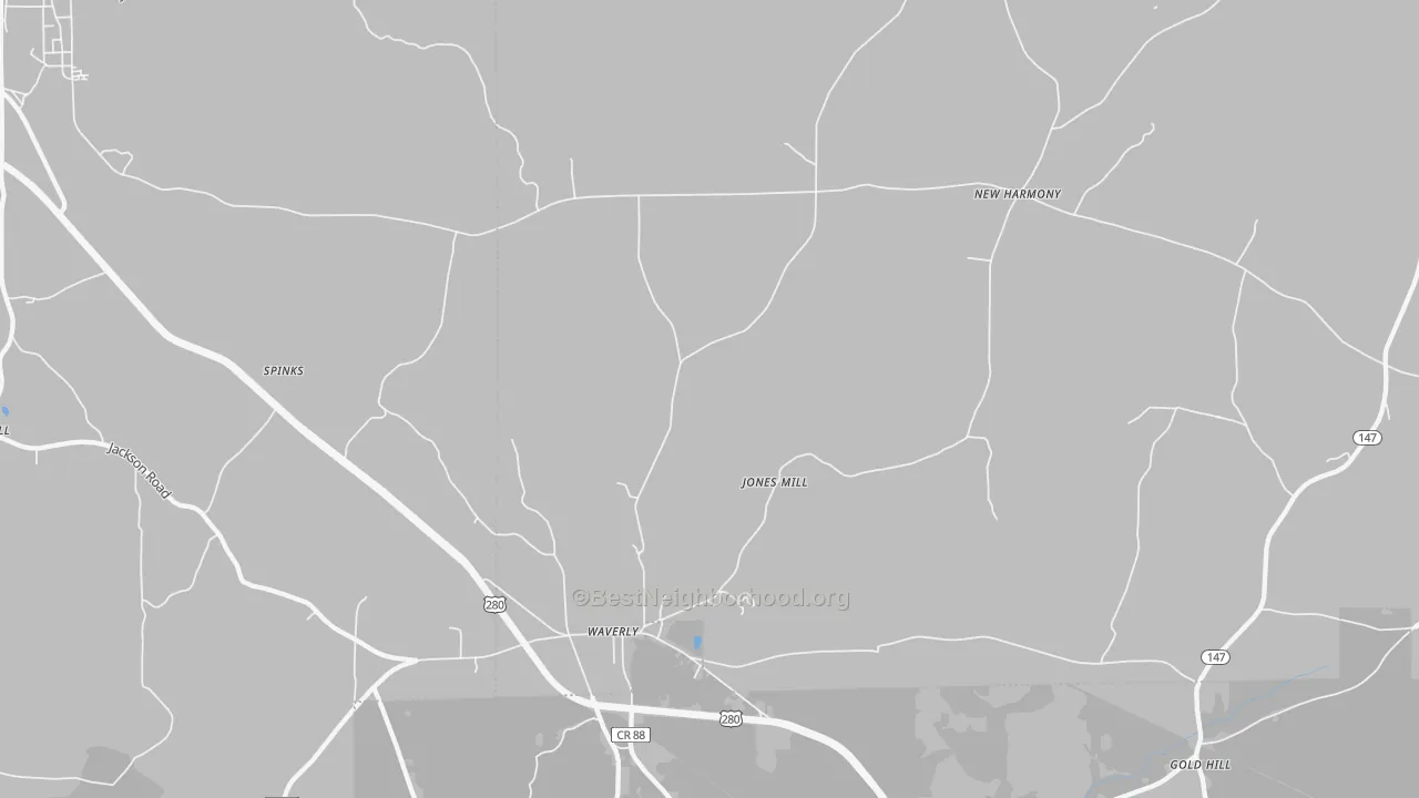 Transit Grade map of Round Mountain, AL