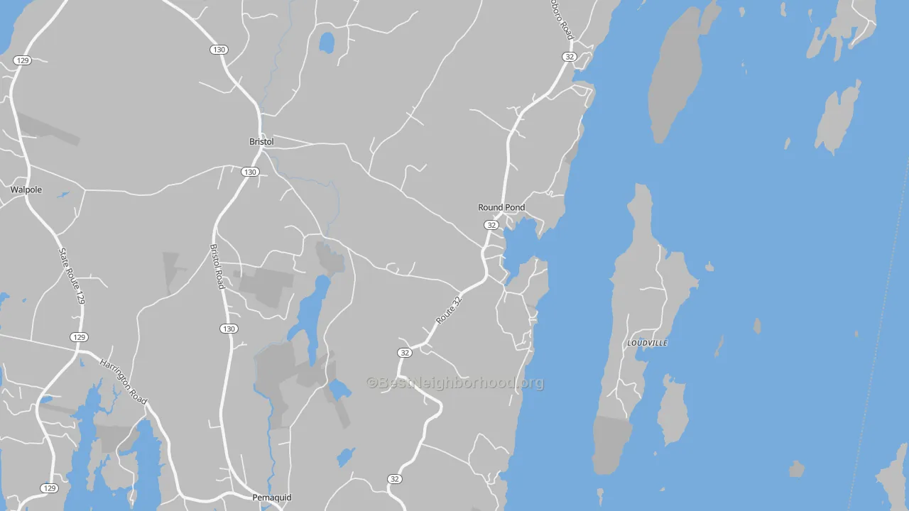 Transit Grade map of Round Pond, ME