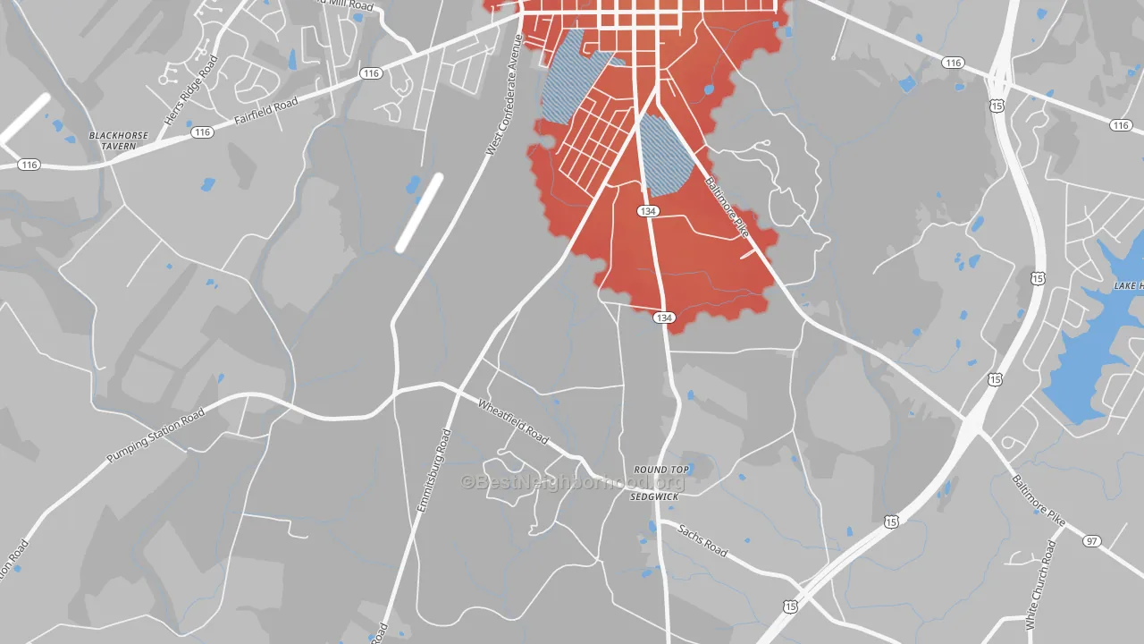 Transit Grade map of Round Top, PA