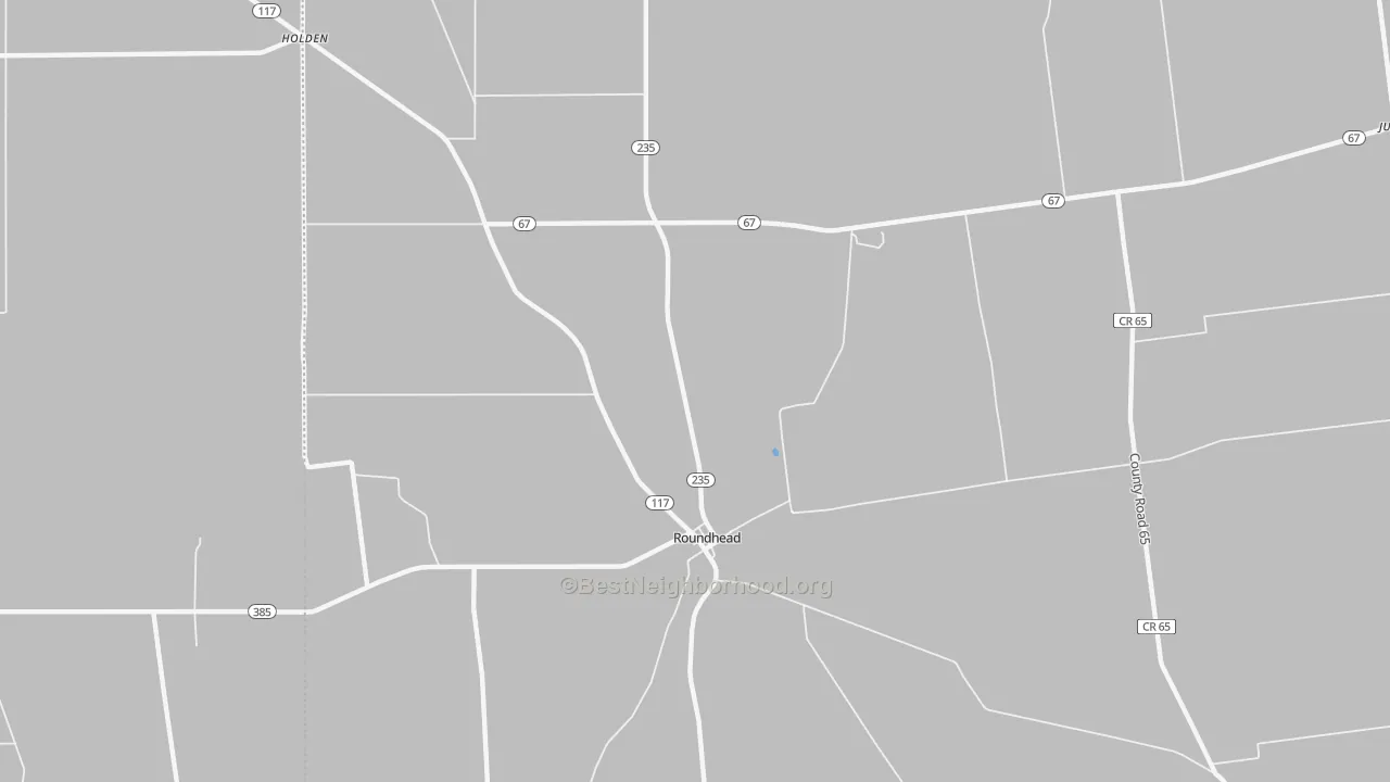 Transit Grade map of Roundhead, OH
