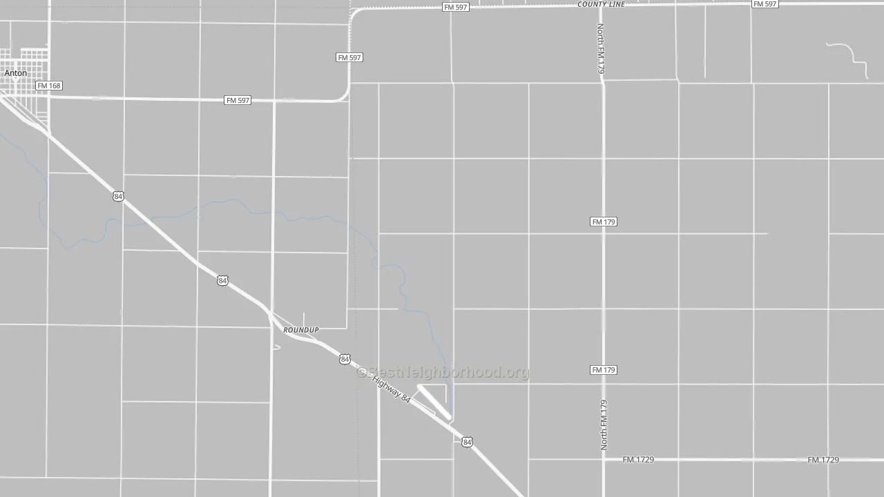 Transit Grade map of Roundup, TX
