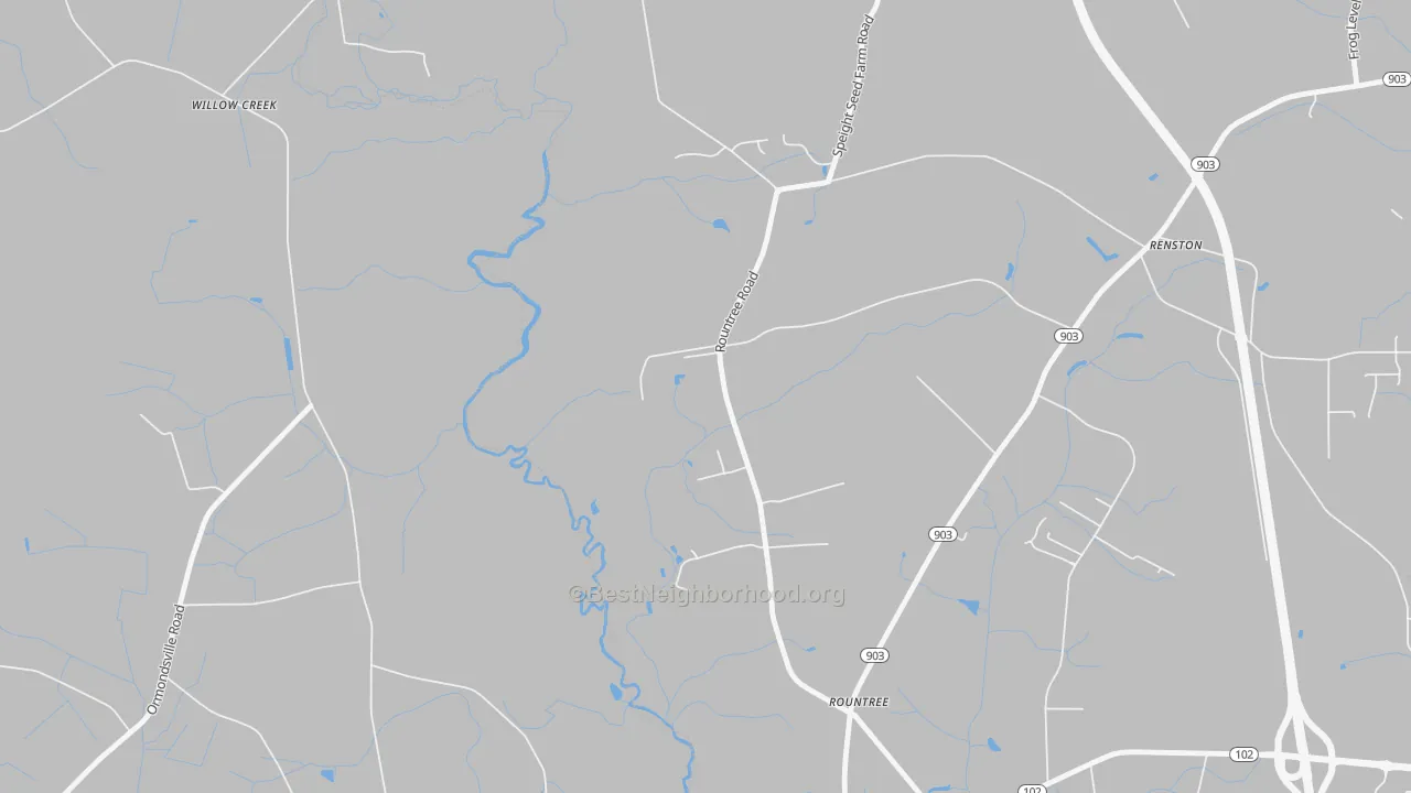 Transit Grade map of Rountree, NC