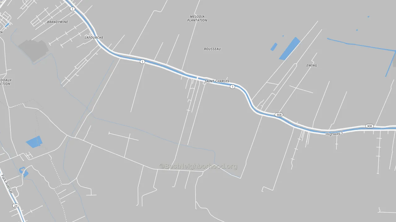 Transit Grade map of Rousseau, LA