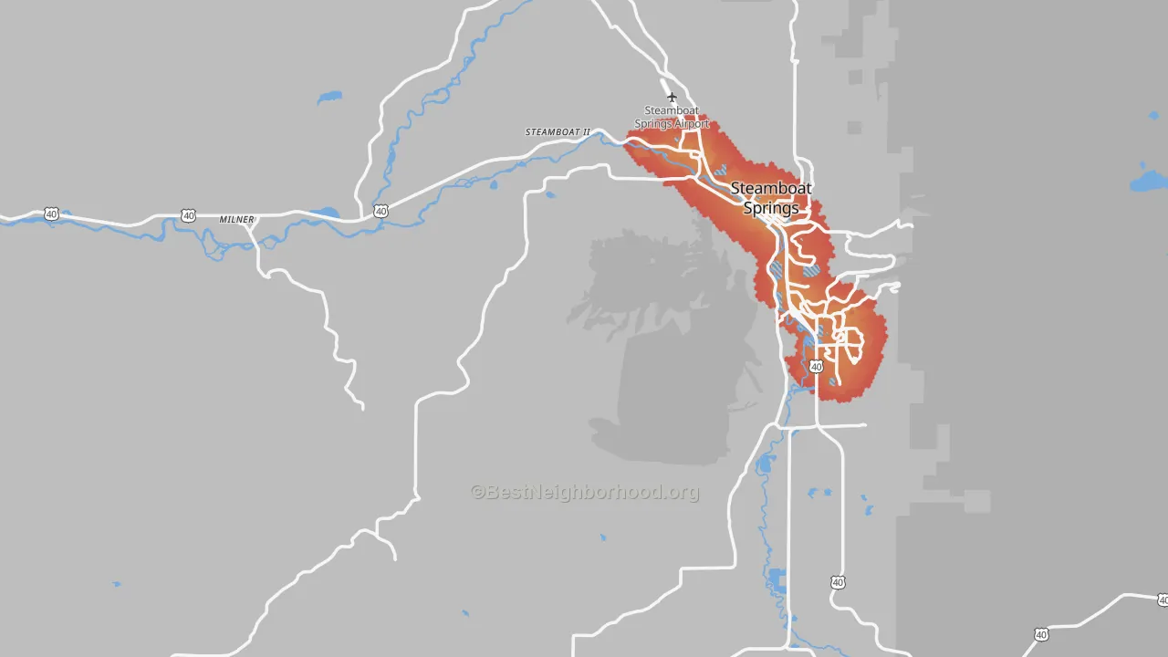 Transit Grade map of Routt County, CO