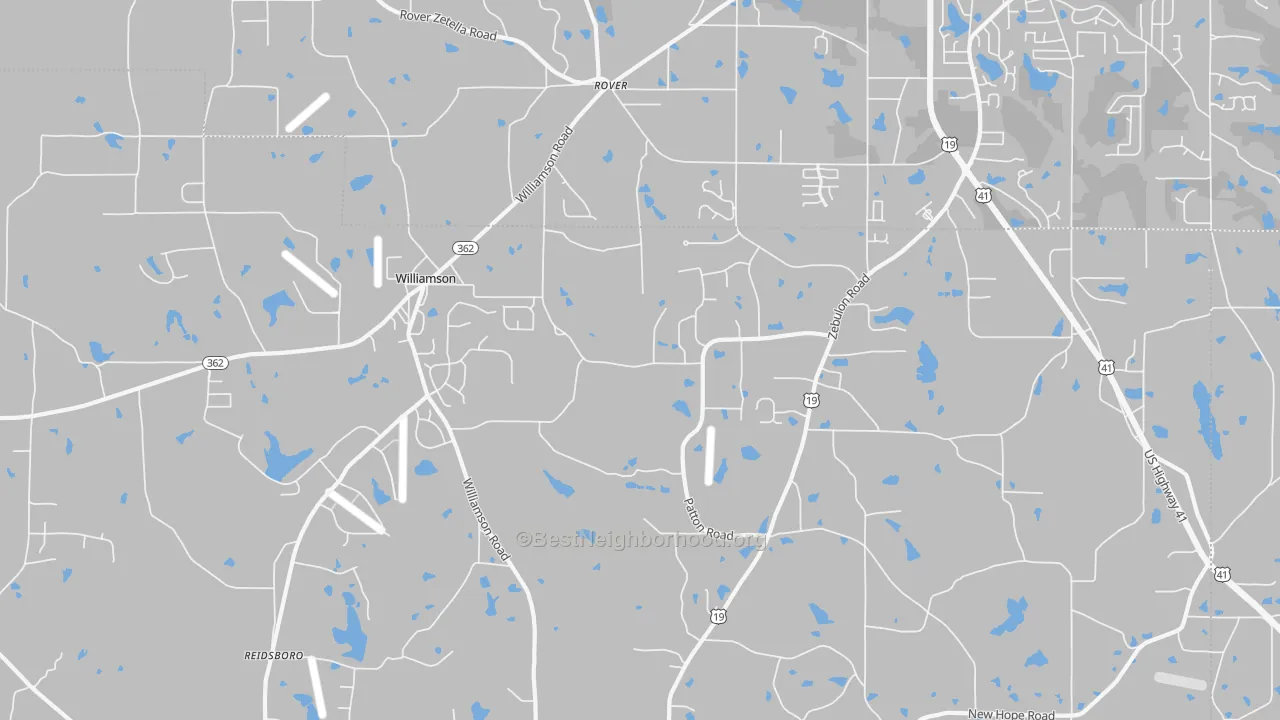 Transit Grade map of Rover, GA