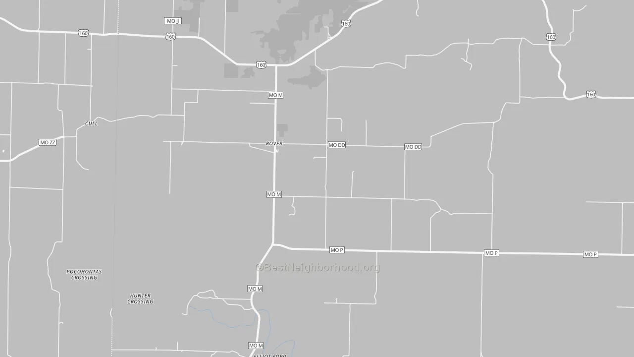 Transit Grade map of Rover, MO