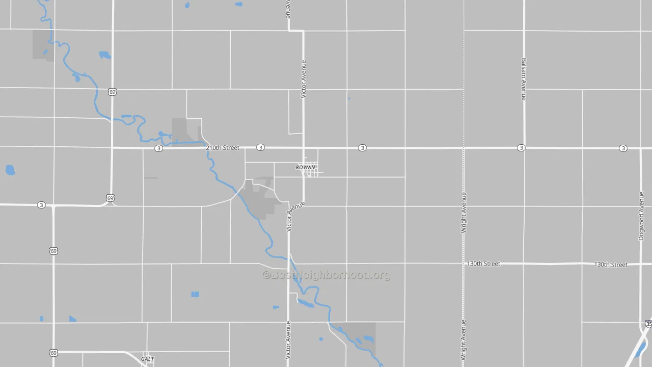 Transit Grade map of Rowan, IA