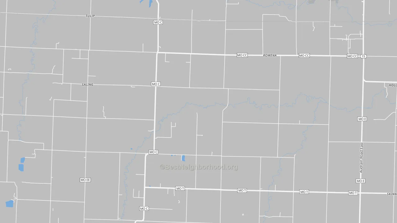 Transit Grade map of Rowena, MO