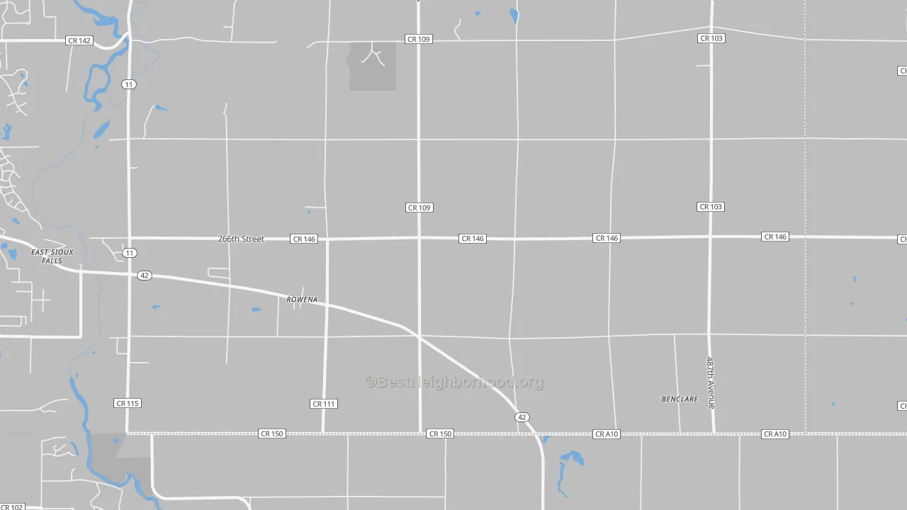 Transit Grade map of Rowena, SD