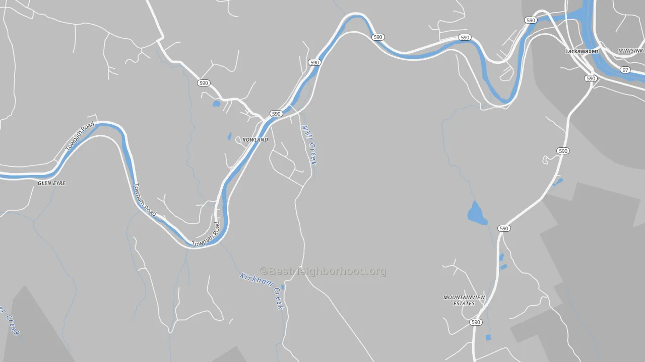 Transit Grade map of Rowland, PA