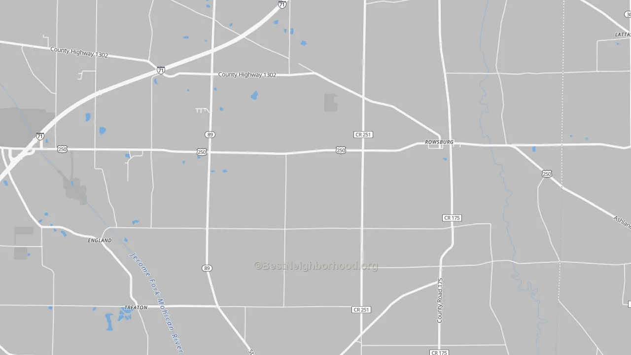 Transit Grade map of Rowsburg, OH