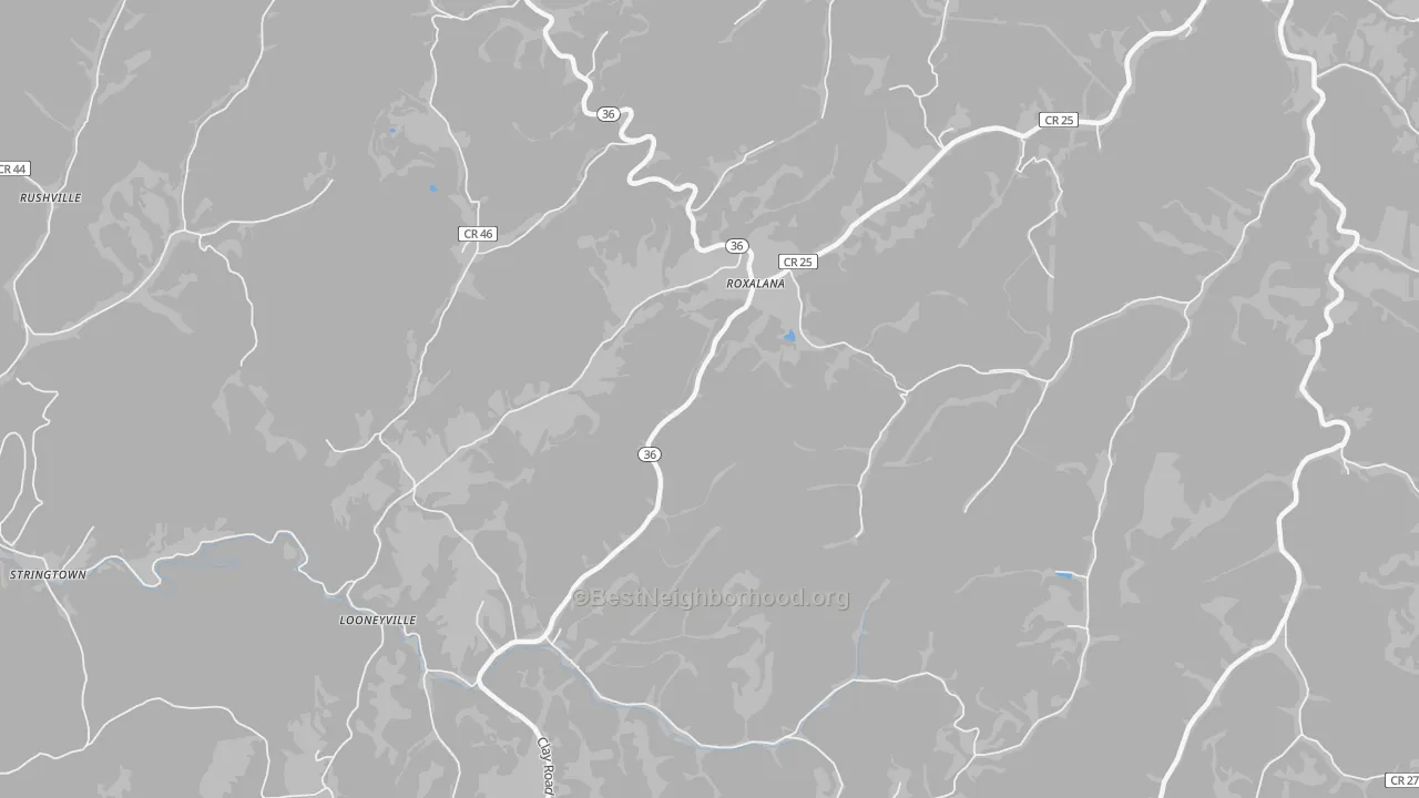 Transit Grade map of Roxalana, WV