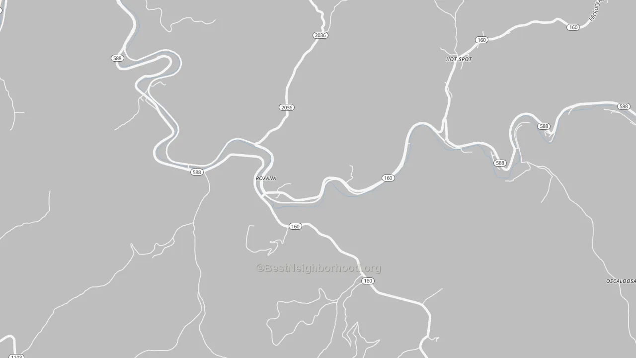 Transit Grade map of Roxana, KY