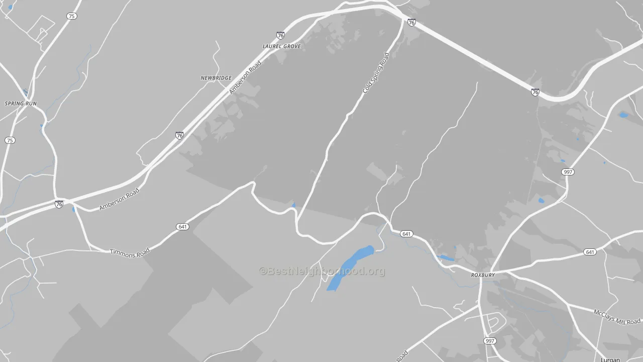 Transit Grade map of Roxbury, PA