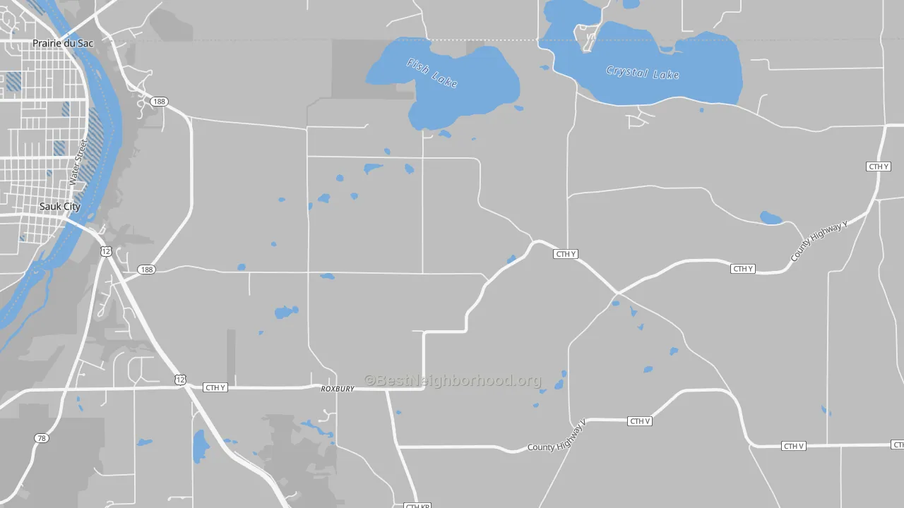 Transit Grade map of Roxbury, WI