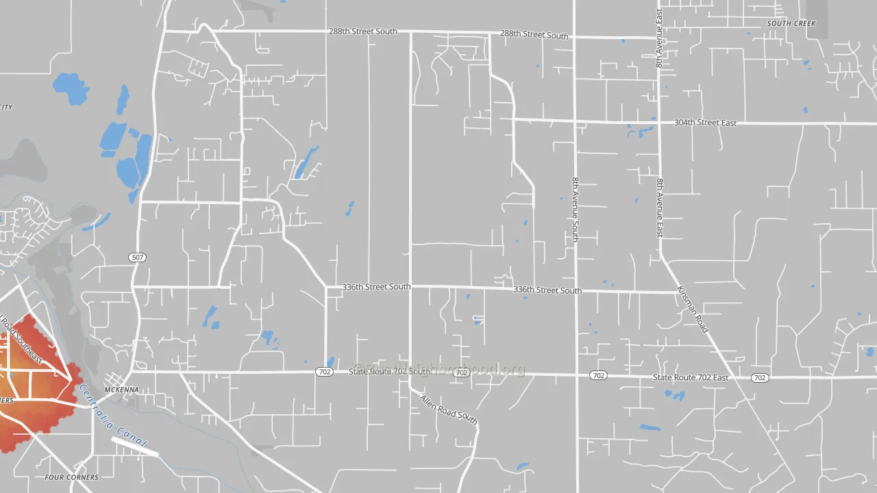 Transit Grade map of Roy, WA