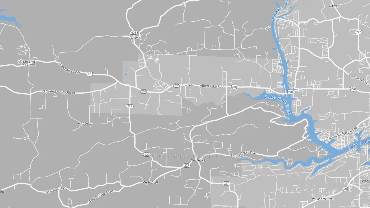 Transit Grade map of Royal, AR