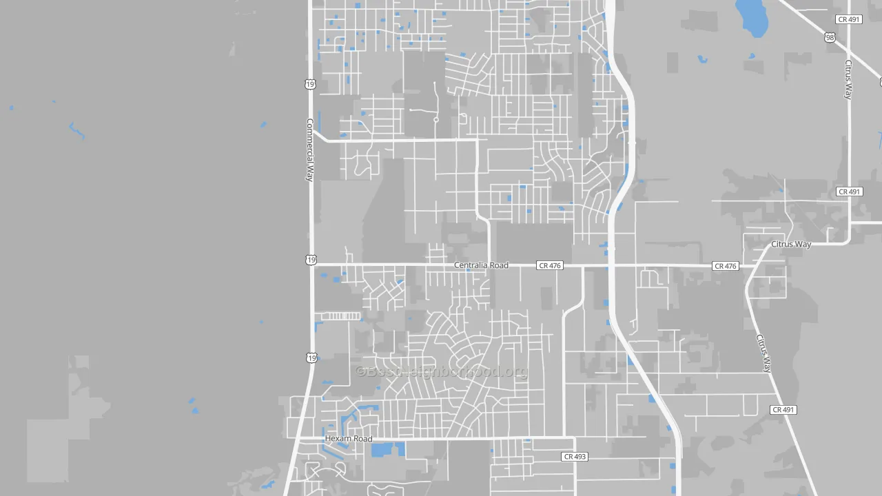 Transit Grade map of Royal Highlands, Brooksville, FL