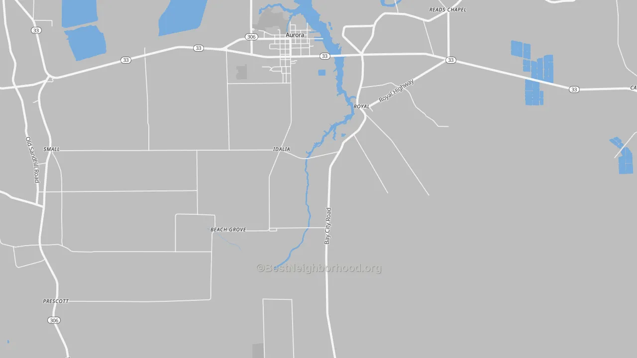 Transit Grade map of Royal, NC