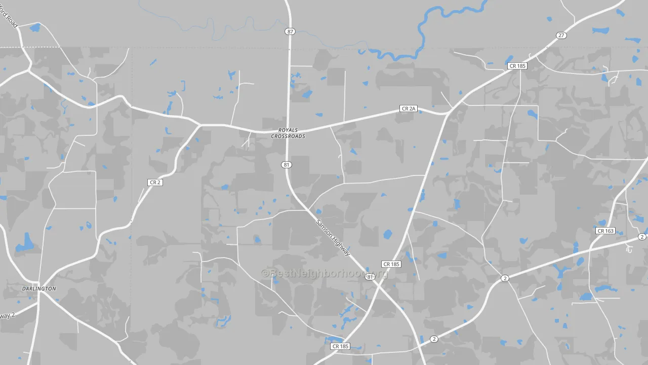 Transit Grade map of Royals Crossroads, FL