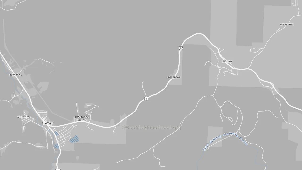 Transit Grade map of Roystone, PA