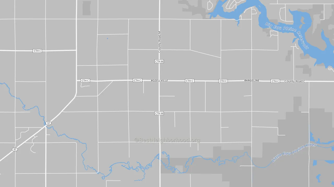 Transit Grade map of Rozellville, WI