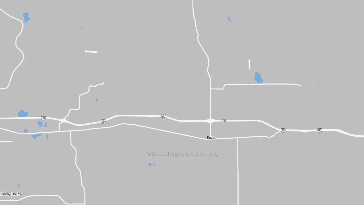Transit Grade map of Rozet, WY