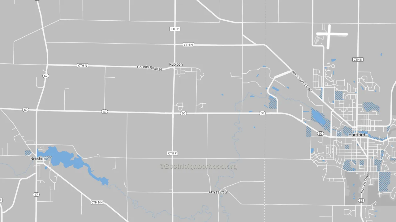 Transit Grade map of Rubicon, WI