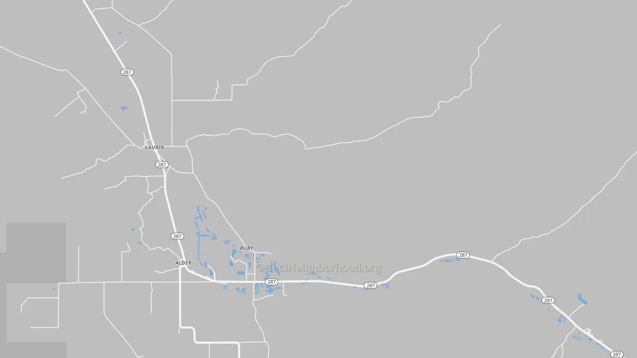 Transit Grade map of Ruby, MT