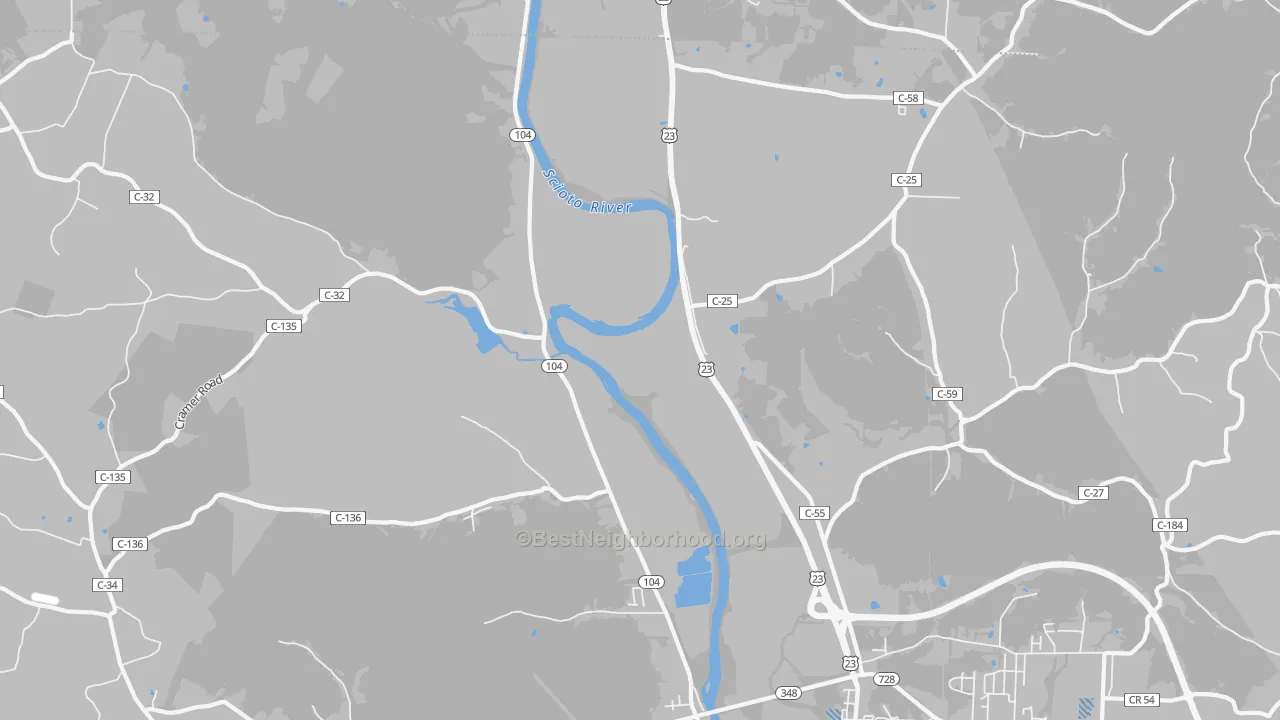 Transit Grade map of Rubyville, OH