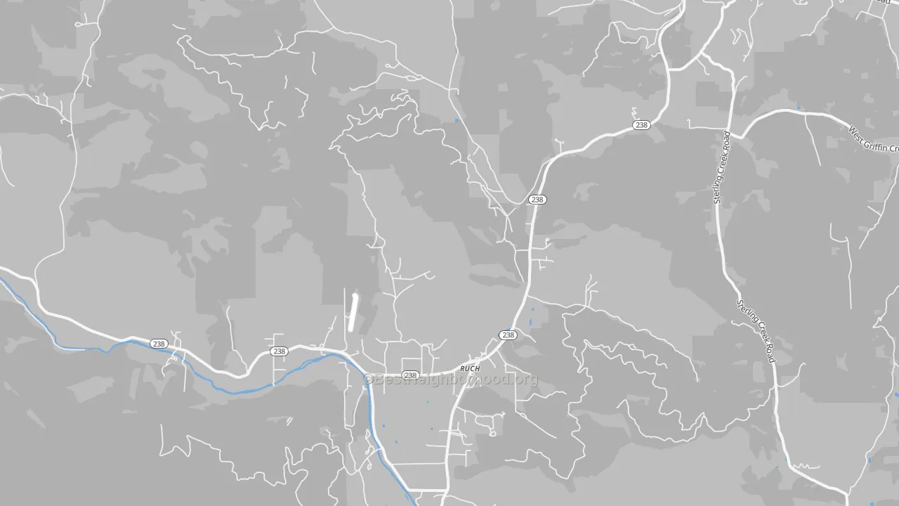 Transit Grade map of Ruch, OR