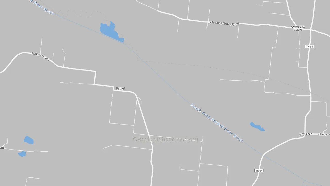 Transit Grade map of Rudolph, TN
