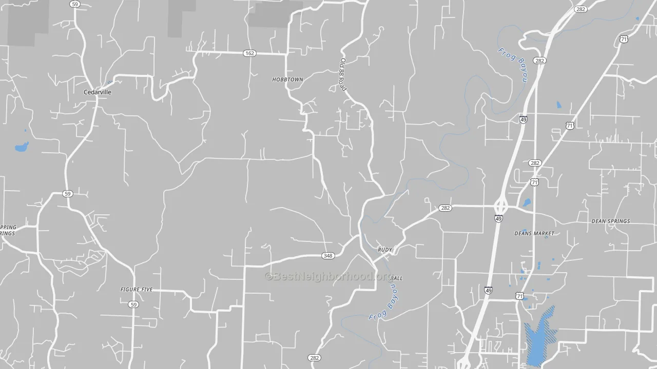 Transit Grade map of Rudy, AR