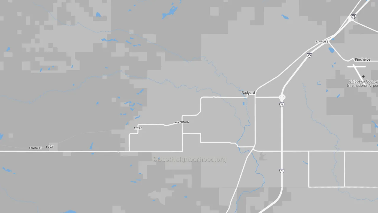 Transit Grade map of Rudyard, MI