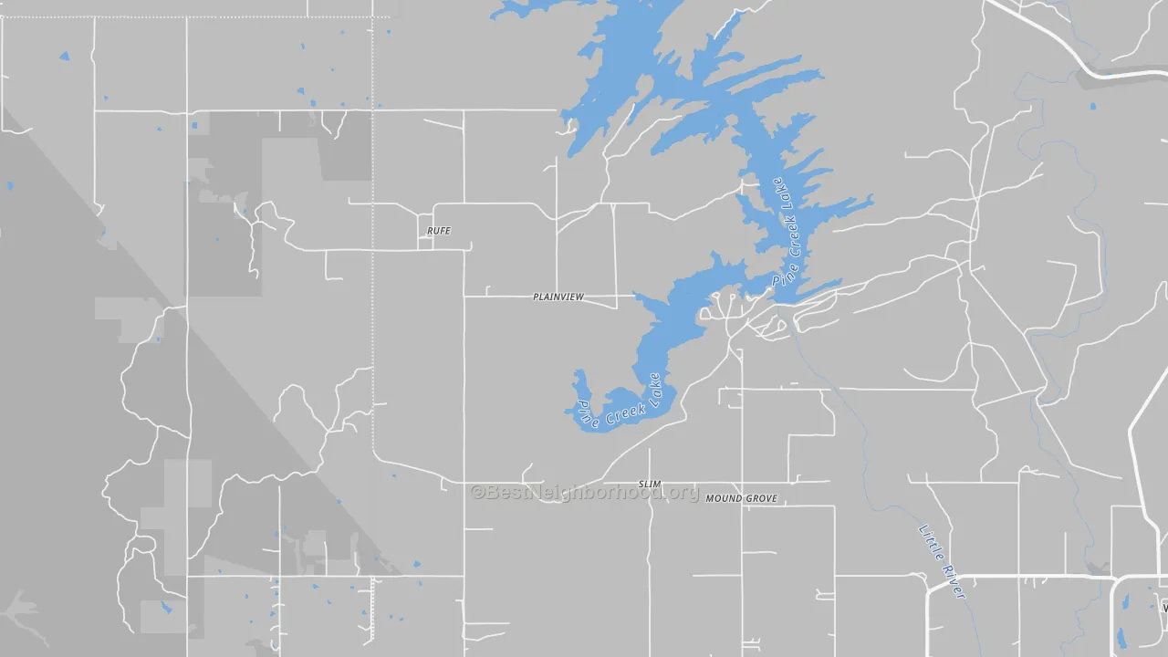 Transit Grade map of Rufe, OK