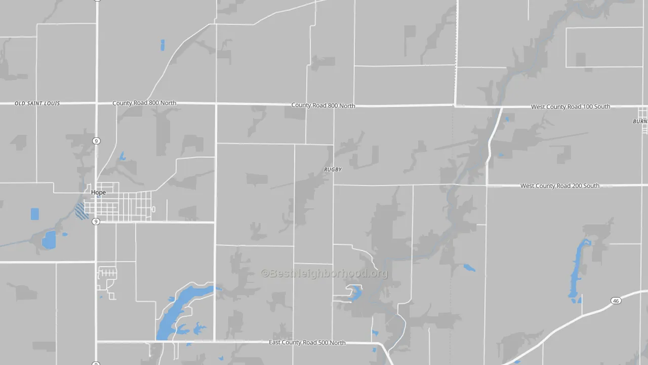 Transit Grade map of Rugby, IN