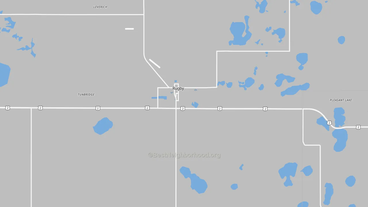 Transit Grade map of Rugby, ND