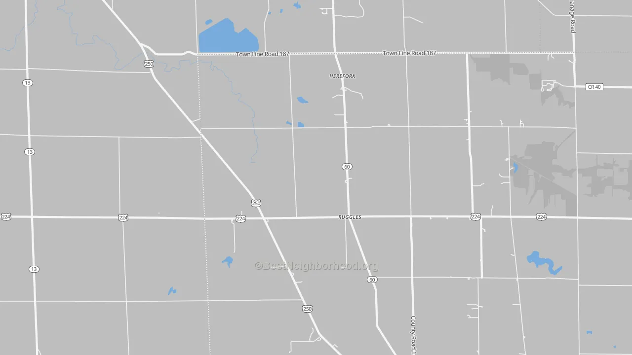 Transit Grade map of Ruggles, OH