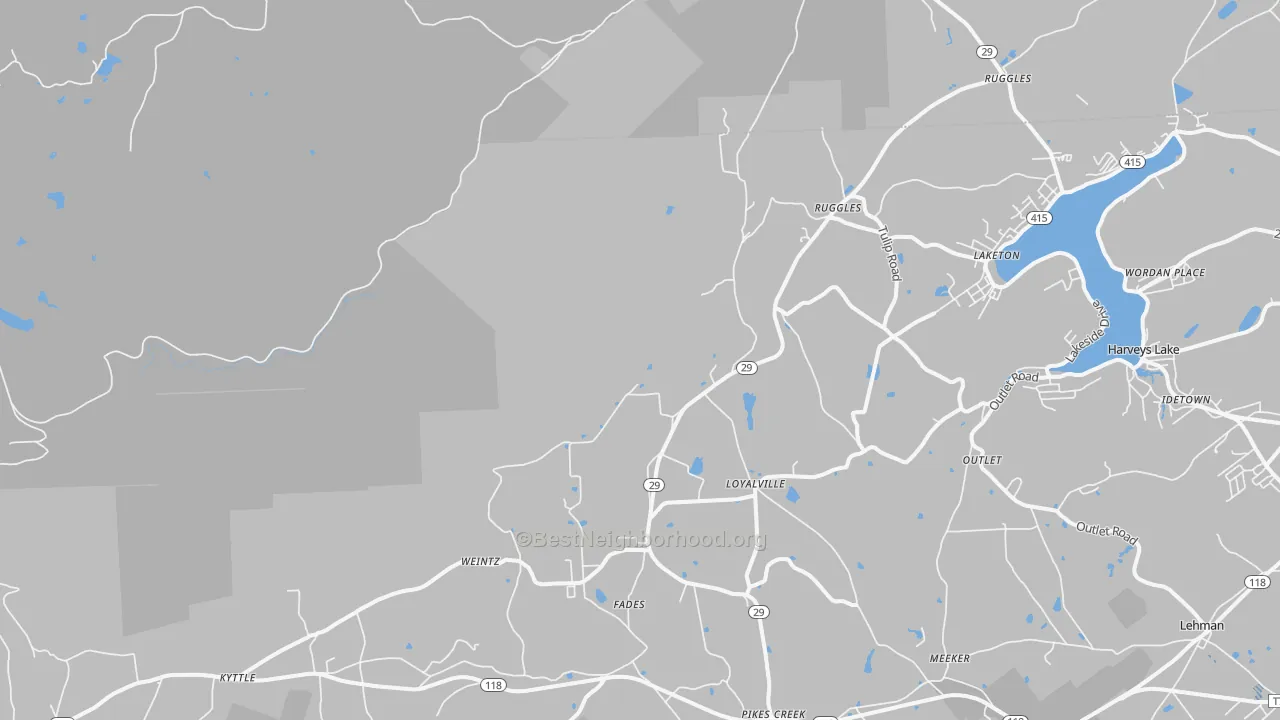 Transit Grade map of Ruggles, PA