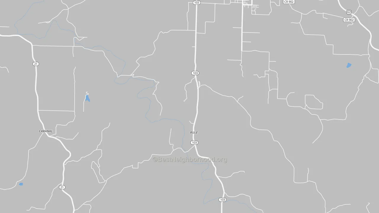 Transit Grade map of Rule, AR
