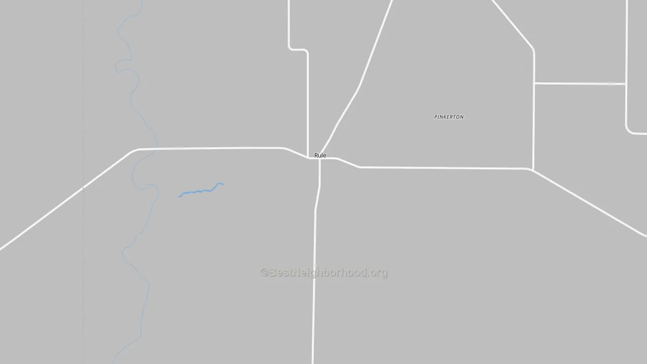 Transit Grade map of Rule, TX