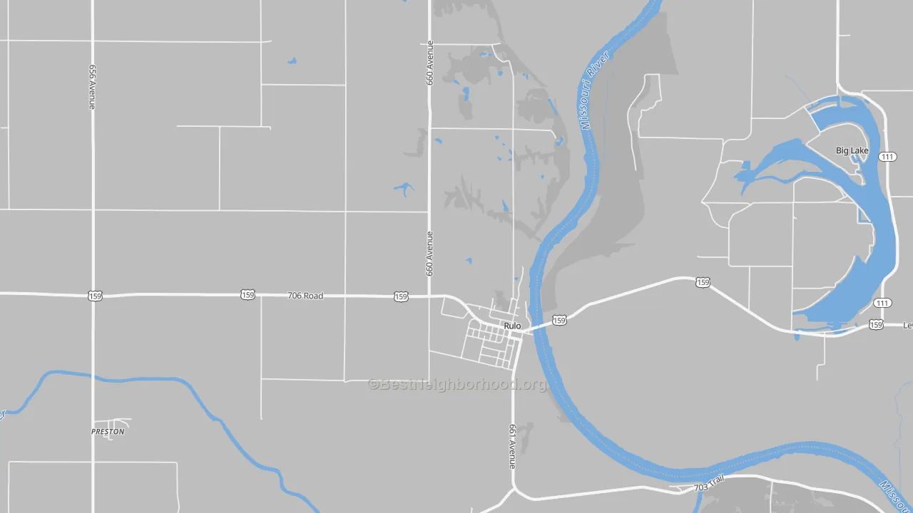 Transit Grade map of Rulo, NE